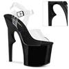 Pleaser - LOVETHORN708 Sandale à bride à la cheville, Pole dance chaussures - Chaussures de pole dance - Noir/Transparent Product image